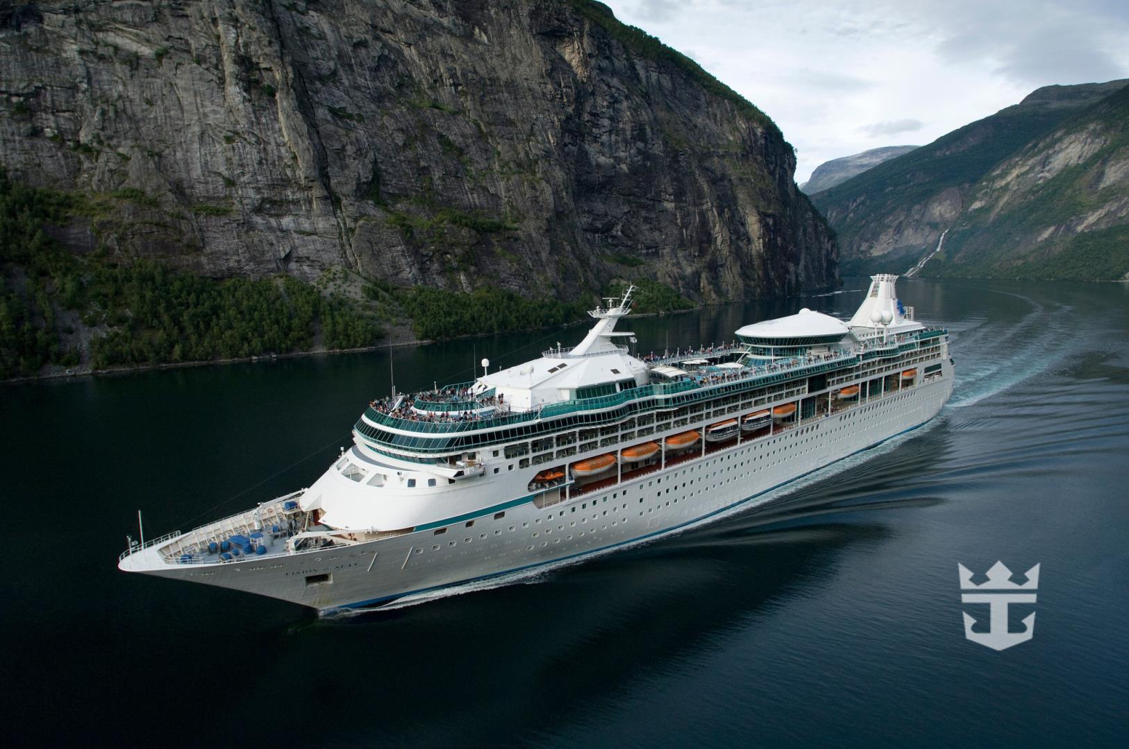 Exterior view of Vision of the Seas sailing near Norway